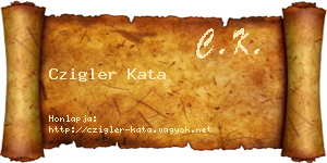 Czigler Kata névjegykártya